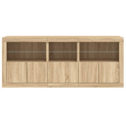 Berkfield Sideboard With Led Lights Sonoma Oak 162X37X67 Cm - thumbnail 6