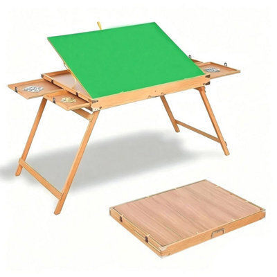 Large Jigsaw Puzzle Table Tilting Table Height Adjustment Drawers Wooden Table - image 1