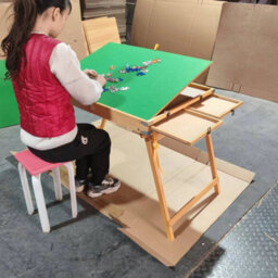 Large Jigsaw Puzzle Table Tilting Table Height Adjustment Drawers Wooden Table - thumbnail 4
