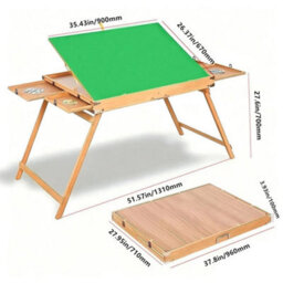 Large Jigsaw Puzzle Table Tilting Table Height Adjustment Drawers Wooden Table - thumbnail 2
