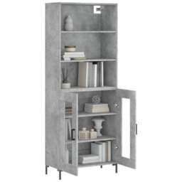 Berkfield Highboard Concrete Grey 69.5X34X180 Cm Engineered Wood - thumbnail 3