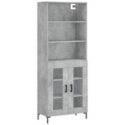 Berkfield Highboard Concrete Grey 69.5X34X180 Cm Engineered Wood - thumbnail 2