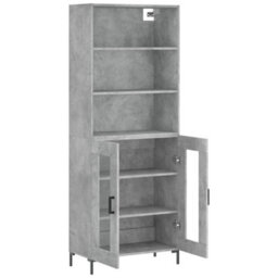 Berkfield Highboard Concrete Grey 69.5X34X180 Cm Engineered Wood - thumbnail 4