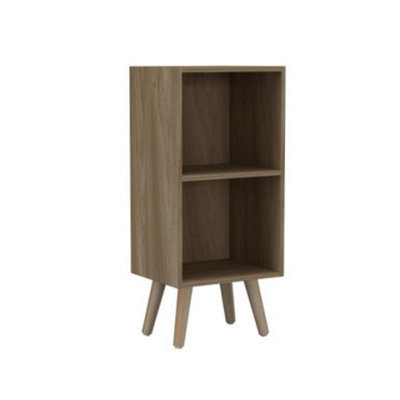 Urbn-Living Urbnliving 53Cm Height 2 Tier Oak Wooden Storage Cube Bookcase Scandinavian Style Pine Legs - image 1