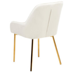 Beliani Set Of 2 Dining Chairs Loverna Velvet Off-White - thumbnail 7