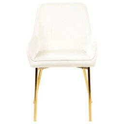 Beliani Set Of 2 Dining Chairs Loverna Velvet Off-White - thumbnail 6