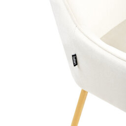 Beliani Set Of 2 Dining Chairs Loverna Velvet Off-White - thumbnail 9