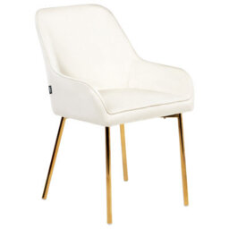 Beliani Set Of 2 Dining Chairs Loverna Velvet Off-White - thumbnail 5