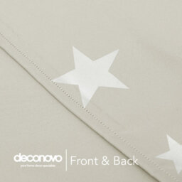 Deconovo Thermal Insulated Silver Star Foil Printed Super Soft Blackout Eyelet Curtains, W52 X L72 Inch, Light Beige, 2 Panels - thumbnail 8