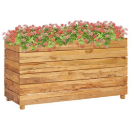 Berkfield Raised Bed 100X40X55 Cm Recycled Teak And Steel - thumbnail 1