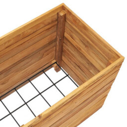 Berkfield Raised Bed 100X40X55 Cm Recycled Teak And Steel - thumbnail 6