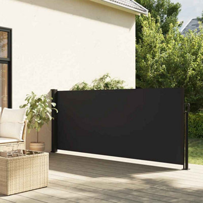 Walplus Retractable Side Awning Garden Sun Shade Canopy Gazebo For Back Door, Porch, Patio Black 120X500 Cm - image 1