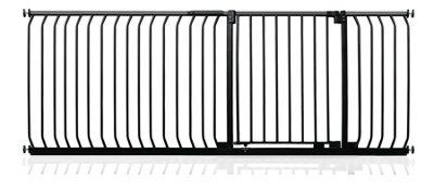 Safetots Elite Pressure Safety Gate, 198Cm - 207Cm, Matt Black, Pressure Fit Stair Gate - image 1