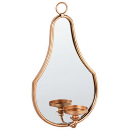 Beliani Wall Candle Holder Bazarnes Metal 45 Cm Gold - thumbnail 4
