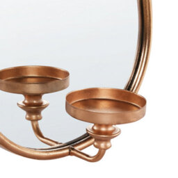 Beliani Wall Candle Holder Bazarnes Metal 45 Cm Gold - thumbnail 8