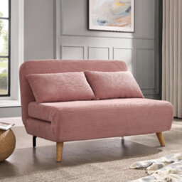 Home Detail Cornflower Double Sofa Bed, Pink Cord - thumbnail 1