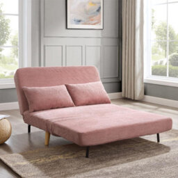 Home Detail Cornflower Double Sofa Bed, Pink Cord - thumbnail 2