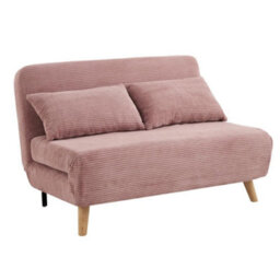 Home Detail Cornflower Double Sofa Bed, Pink Cord - thumbnail 3