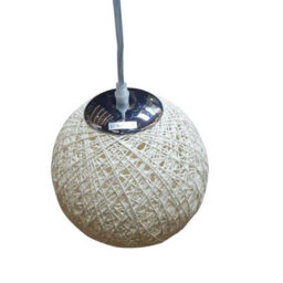 Ledsone Modern 3 Way Decorative Vine Ball Rattan Shade Chandelier Three Head Ceiling Pendant Light Home Decor White - thumbnail 8