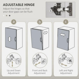 Bathroom Under Sink Cabinet With Adjustable Shelf High Gloss White - thumbnail 6