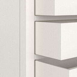 Farro Basket Coconut White 2 Over 3 Chest Of Drawers - Fully Assembled - By Roseland Furniture - thumbnail 6