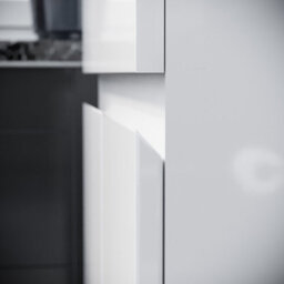 Nes Home 800 Freestanding Gloss White Basin Vanity Sink 2 Drawers - thumbnail 6