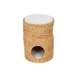 Teamson Pets Indoor 3-Tier Wicker Scratch Tower Tree & Cat Bed Condo House With Three Removable Washable Cushions, Tan/cream - thumbnail 5