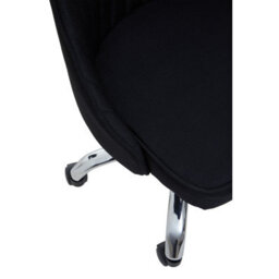 Orsina Ergonomic Black Fabric Home Office Chair, Comfortable Design Work From Home Chair, Movable Chair For Bedroom - thumbnail 6