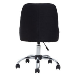 Orsina Ergonomic Black Fabric Home Office Chair, Comfortable Design Work From Home Chair, Movable Chair For Bedroom - thumbnail 4