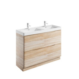 Plum&clay Eden Light Oak Floor Standing Vanity Unit With Ceramic Basin (W)1200mm - thumbnail 2