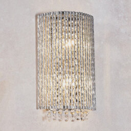 Luminosa Lighting Luminosa Galina 2 Light Wall Light Chrome Plate & Clear Crystal, G9 - thumbnail 4