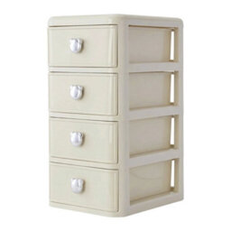 Desktop Organiser 4 Tier Drawer Storage Unit Transparent Plastic Desk Stationery - thumbnail 6