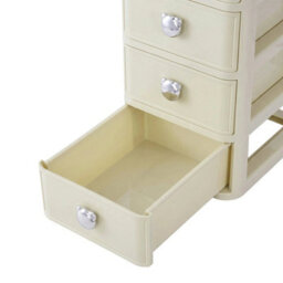 Desktop Organiser 4 Tier Drawer Storage Unit Transparent Plastic Desk Stationery - thumbnail 5