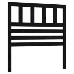 Berkfield Bed Headboard Black 96X4X100 Cm Solid Wood Pine - thumbnail 2