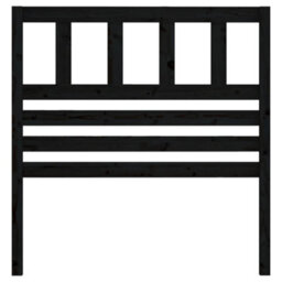 Berkfield Bed Headboard Black 96X4X100 Cm Solid Wood Pine - thumbnail 3