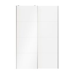GoodHome Atomia Contemporary Panelled Without Mirror Doors White High Gloss 2 Door Sliding Wardrobe Door Kit (H)2250mm (W)1500mm - thumbnail 2