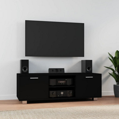 Berkfield Tv Cabinet Black 120X40.5X35 Cm Engineered Wood - image 1
