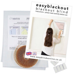 Easyblinds Easynight Premium Blackout Blind, White, Complete Blackout, Self-Adhesive, Cut To Size,shape Up To 250X135Cm - thumbnail 2