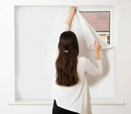 Easyblinds Easynight Premium Blackout Blind, White, Complete Blackout, Self-Adhesive, Cut To Size,shape Up To 250X135Cm