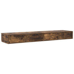 Berkfield Modern Bed Drawers Smoked Oak 160X36,5X16,5 Cm Engineered Wood - thumbnail 8