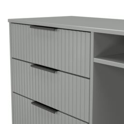 Ancona Matt Dusk Grey Tv Stand With 2 Shelves & 3 Drawers, (H)68.3Cm X (W)96.8Cm X (D)39.2Cm - thumbnail 4