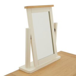 The Furniture Market Marbury Cream Painted Vanity Mirror Adjustable Dressing Table Mirror Wooden Frame Tilting Hinged Design Easy Assembly - thumbnail 2