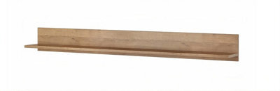 Arte Elegant Larona 02 Wall Shelf 1850mm Oak Satin & Touchwood - Chic Display For Your Treasures H200mm D210mm - image 1