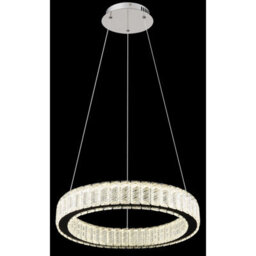 Luminosa Lighting Luminosa Mucky 50Cm Pendant Ceiling Light Chrome K5 Crystals Led Dimmable 2700-6000K Remote Control - thumbnail 4