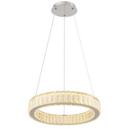 Luminosa Lighting Luminosa Mucky 50Cm Pendant Ceiling Light Chrome K5 Crystals Led Dimmable 2700-6000K Remote Control - thumbnail 5