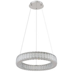Luminosa Lighting Luminosa Mucky 50Cm Pendant Ceiling Light Chrome K5 Crystals Led Dimmable 2700-6000K Remote Control - thumbnail 2