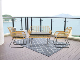 Bravich Florence Wicker Pe Rattan Garden Outdoor Sofa, Table & Chairs 4 Piece Set - thumbnail 2