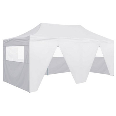 Berkfield Professional Folding Party Tent With 4 Sidewalls 3X6 M Steel White - image 1