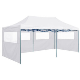 Berkfield Professional Folding Party Tent With 4 Sidewalls 3X6 M Steel White - thumbnail 3