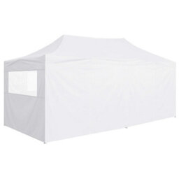 Berkfield Professional Folding Party Tent With 4 Sidewalls 3X6 M Steel White - thumbnail 4